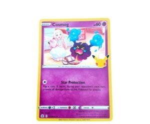 Pokémon-kaart Cosmog 13/25 uit Celebrations met Lillie en de aanval Star Protection