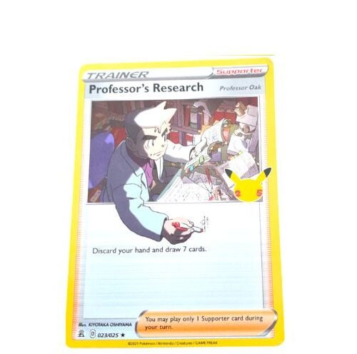 Pokemon TCG Celebrations Professor research 23/25