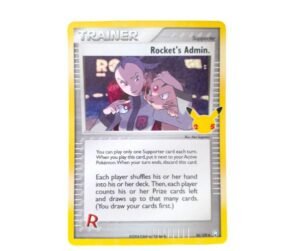 Rocket's Admin. 86/109 uit Pokémon TCG Celebrations, Trainer Supporter-kaart met Team Rocket-leden