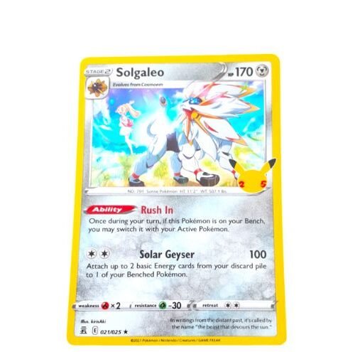 Pokemon TCG Celebrations Solgaleo 21/25