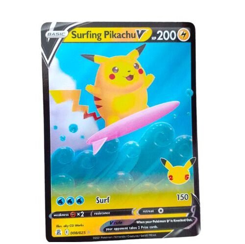 Pokemon TCG Celebrations Surfing Pikachu V 8/25