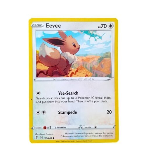 Pokemon TCG Evoviling Skies Eevee 125/203