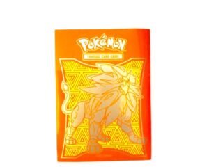 Losse oranje sleeve met Solgaleo uit Sun & Moon, vooraanzicht