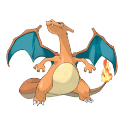 De vliegende Pokémon Charizard