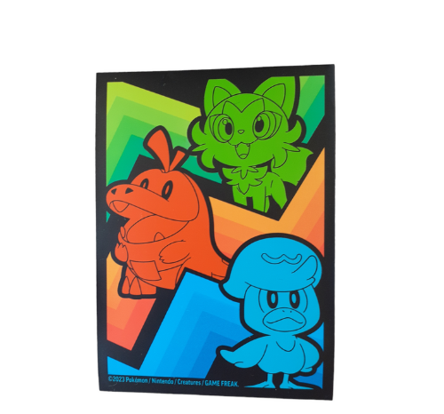 Pokemon TCG Paldea Evolved Sprigatito, Fuecoco en Quaxly sleeves