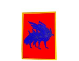 Losse Sword & Shield sleeve met blauwe Zacian op rode achtergrond