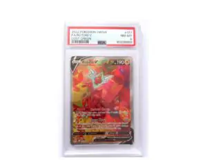 Rotom V full art 177 uit Lost Origin in PSA 8 slab