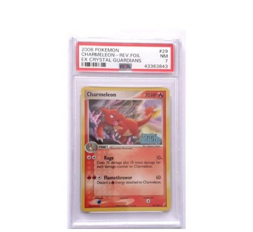 Charmeleon 29/100 reverse holo ex Crystal Guardians PSA 7