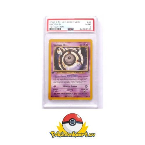 Unown M 49/75 eerste editie Neo Discovery PSA 9