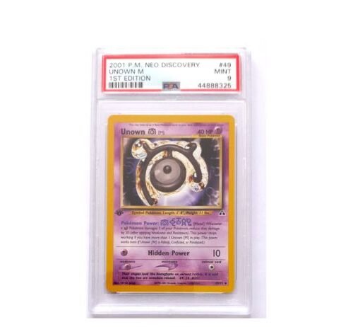 Unown M eerste editie Neo Discovery PSA 9
