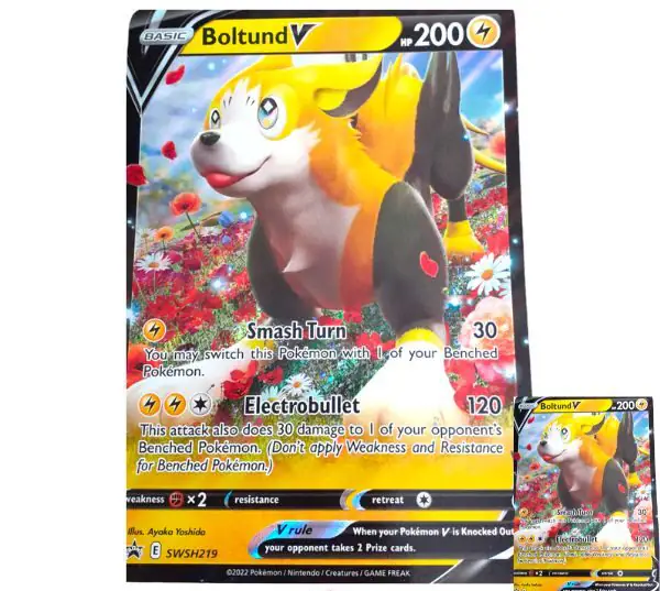 Boltund V SWSH 219 Jumbo Pokemonkaart