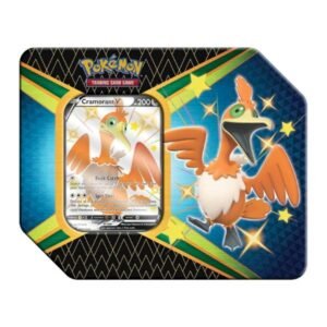 Lege Shining Fates tin met Cramorant V en een illustratie van Cramorant