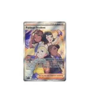 Paldean Student 231/091 full art Supporter-kaart uit Paldean Fates, vooraanzicht op witte achtergrond