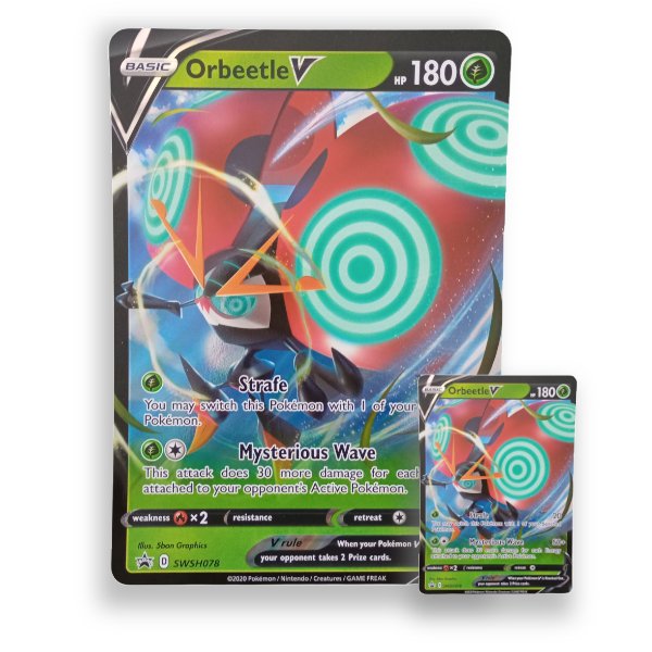 Pokemon TCG Orbeetle V jumbo Pokemonkaart 1 Pokemon TCG Orbeetle V jumbo Pokemonkaart