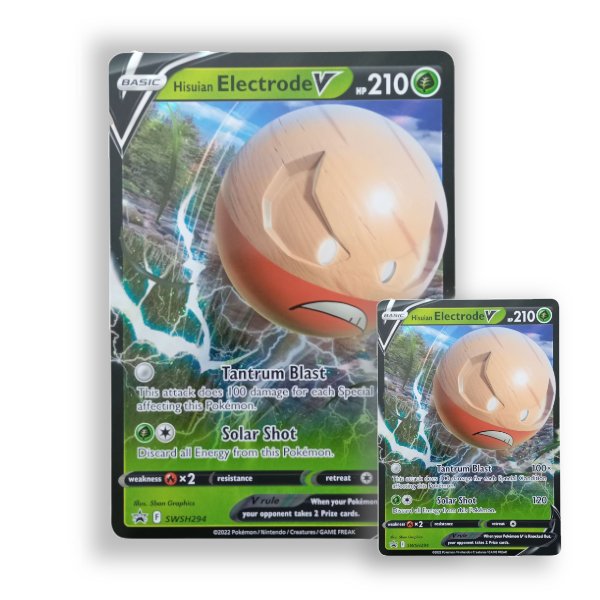 Pokemon TCG Electrode V jumbo Pokemonkaart 1 Pokemon TCG Electrode V jumbo Pokemonkaart