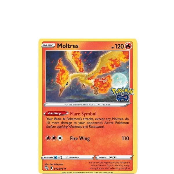 Moltres 12/78 Pokemon Go 1 Moltres 12/78 Pokemon Go