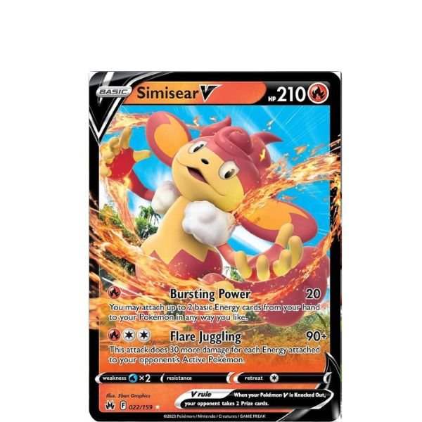 Pokemon Simisear V 22/159 Crown Zenith 1 Pokemon Simisear V 22/159 Crown Zenith