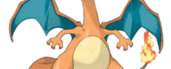 De vliegende Pokémon Charizard